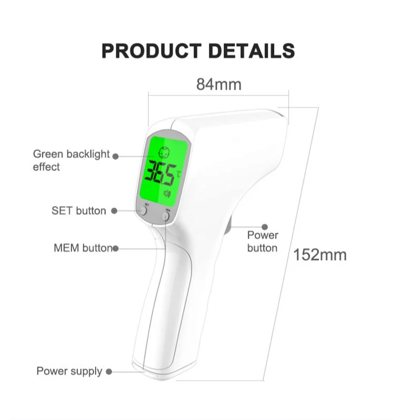 Thermomètre de 800 frontales