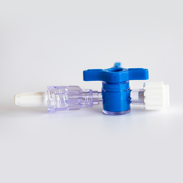 Robinet de perfusion médical jetable à trois voies, 3 voies, avec tube d'extension