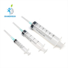 Seringue d'injection Luer Slip médicale jetable en trois parties avec aiguille
