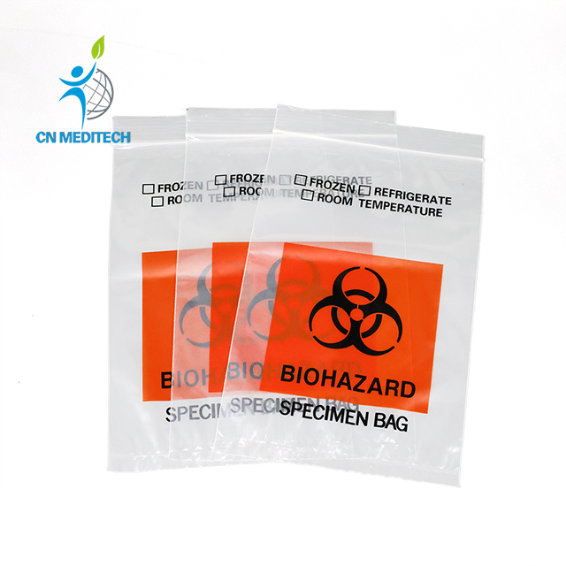 Sac de transport d'échantillons de risque biologique auto-scellant de laboratoire