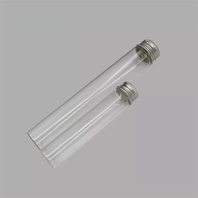 Tube à essai de laboratoire en Pyrex avec bouchon à vis