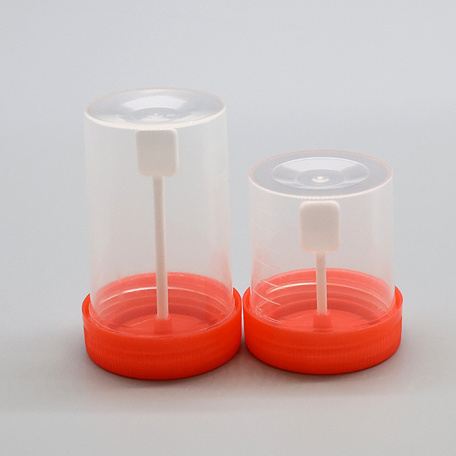 Tasse de collecte d'échantillons de selles en plastique jetable, 30ml 40ml 60ml