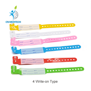 Bande d'identification de bracelets d'identification de patient d'insertion jetable de PVC