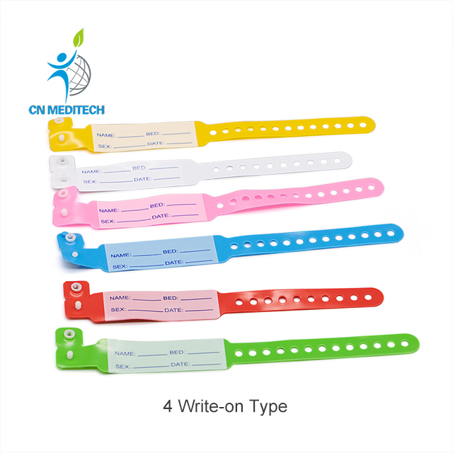 Bande d'identification de bracelets d'identification de patient d'insertion jetable de PVC