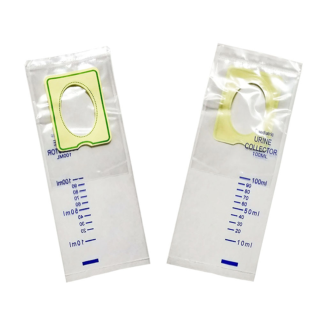 Sac pédiatrique jetable de collection d'urine du nourrisson 100ml stérile