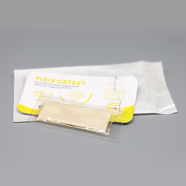Suture chromique simple résorbable chirurgicale avec aiguille