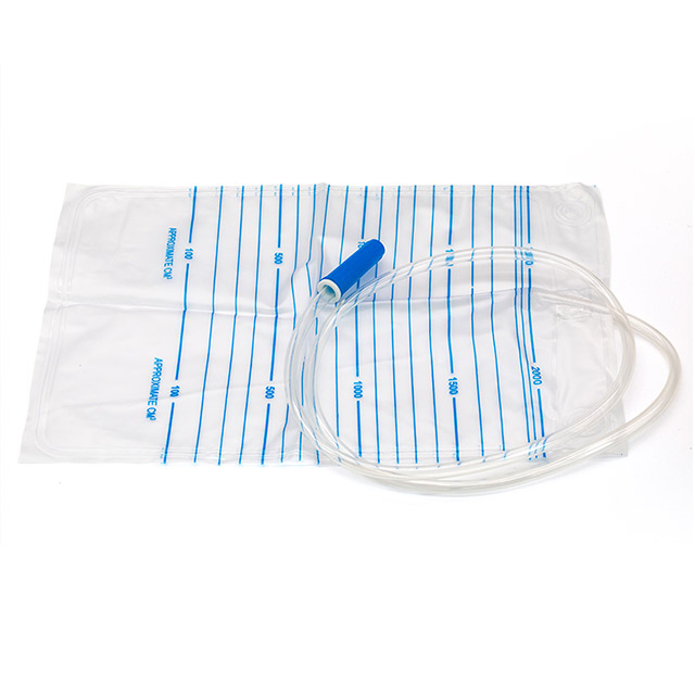 Sac de collecte du0026#39;urine de type pull-push jetable de 2000 ml