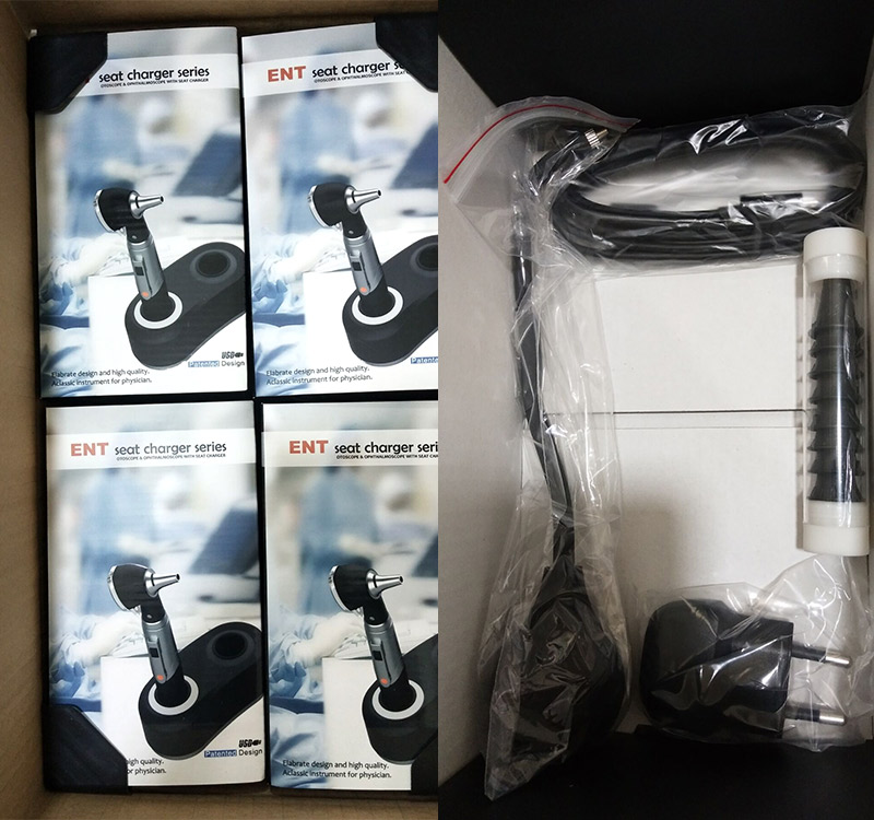 Otoscope de type 800-Large avec poign&eacute;es rechargeables