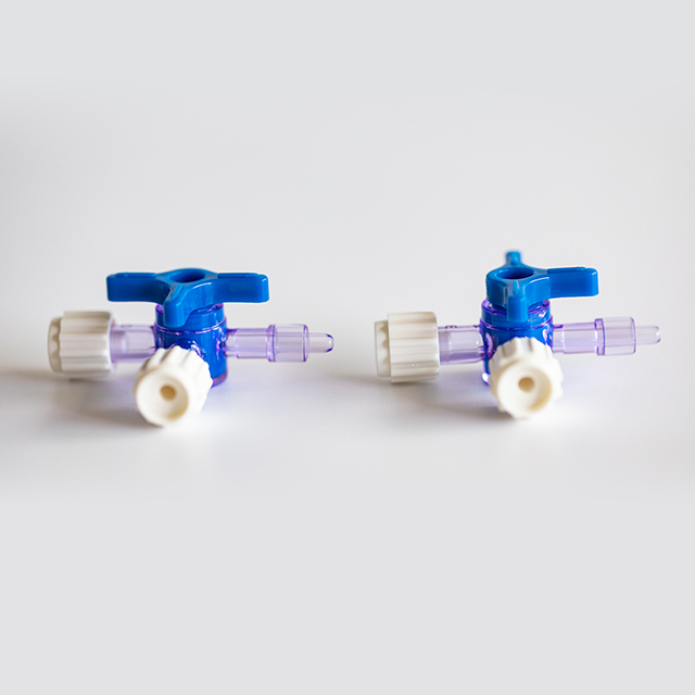 Robinet de perfusion médical jetable à trois voies, 3 voies, avec tube d'extension