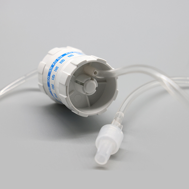 Régulateur de débit à cadran IV stérile médical à double canal avec tube d'extension