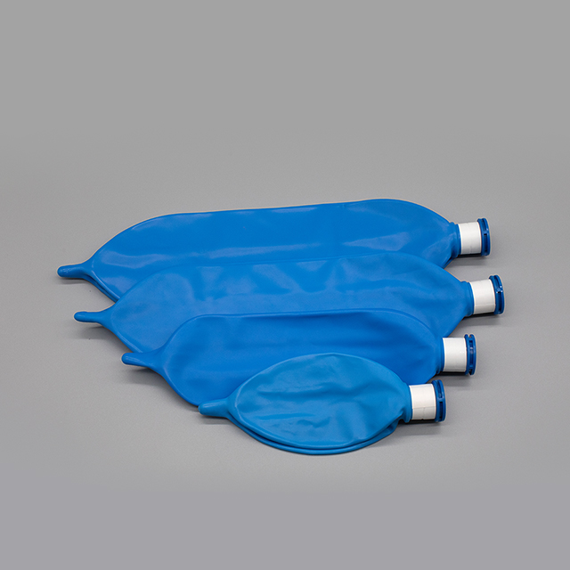 Sac respiratoire jetable en latex bleu, 0,5 L/1 L/2 L/3 L, à usage médical