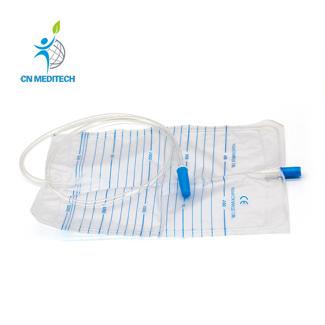 Sac de collecte d'urine à valve poussoir pour adulte jetable