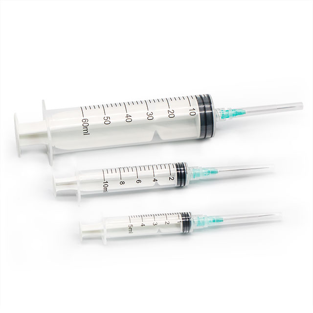 Seringue du0026#39;injection Luer Lock jetable de 1 ml/2 ml/3 ml/5 ml/10 ml/20 ml/30 ml/50 ml/60 ml avec aiguille