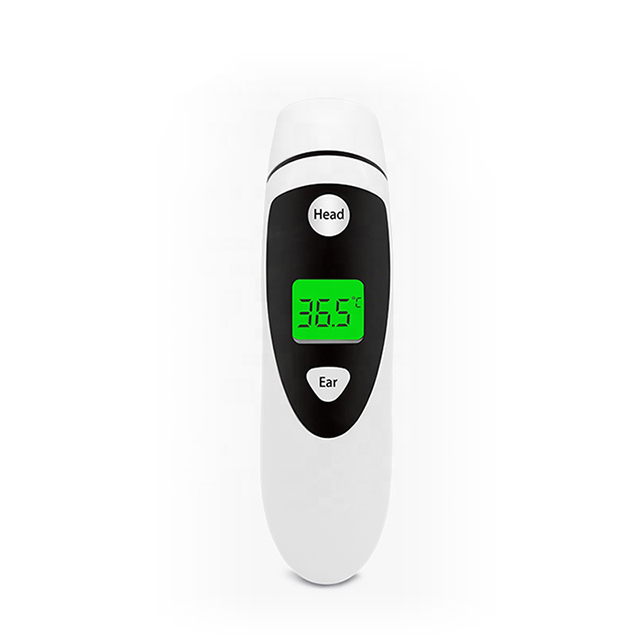 Thermomètre frontal et auriculaire à double mode de type pistolet à température corporelle sans contact