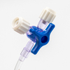 Robinet de perfusion médical jetable à trois voies, 3 voies, avec tube d'extension
