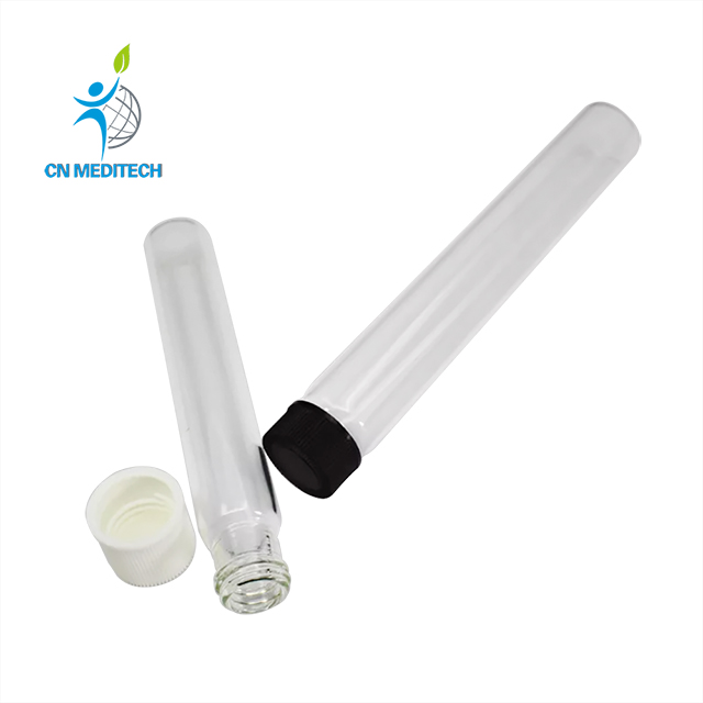 Tube à essai de laboratoire en Pyrex avec bouchon à vis