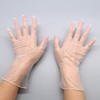 Gant médical jetable de vinyle clair en poudre ou sans poudre de PVC 