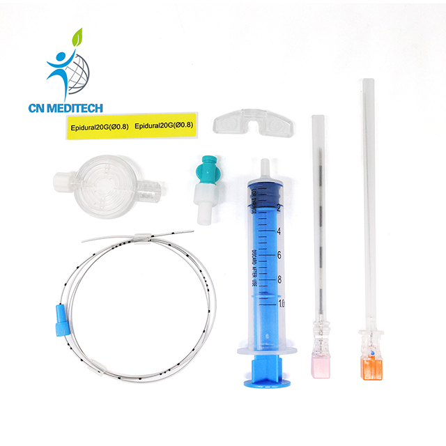 Kit d'anesthésie péridurale rachidienne combinée jetable médicale 