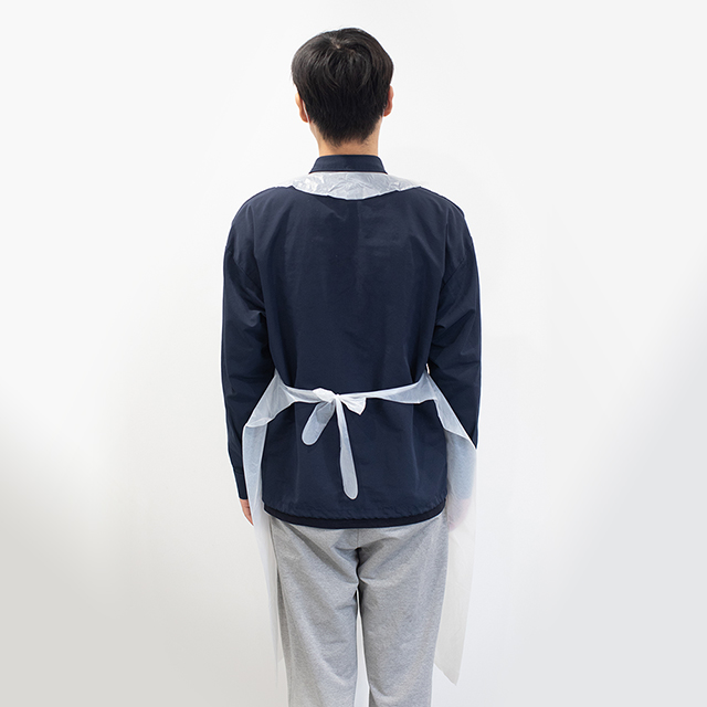 Tablier PE imperméable jetable en PEHD/LDPE
