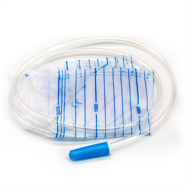 Sac de collecte du0026#39;urine jetable de 2000 ml avec valeur T-cross