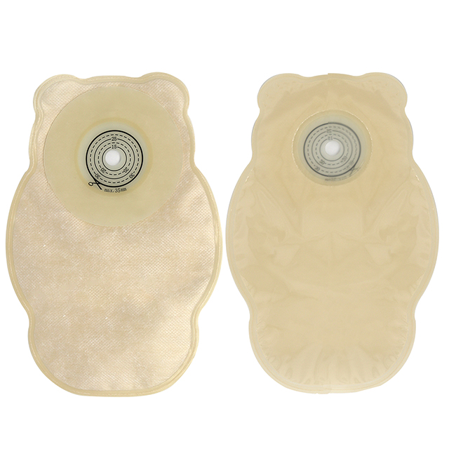 Sac de colostomie monobloc jetable médical vidable/fermé