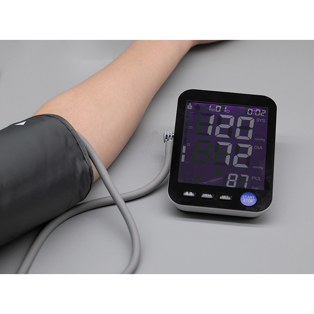 Grand écran numérique LCD, appareil BP, moniteur automatique de pression artérielle pour le haut du bras