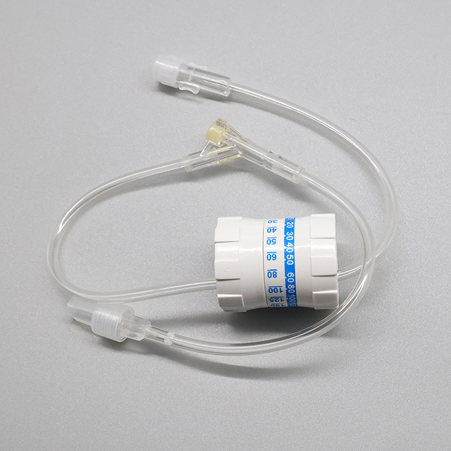 Régulateur de débit à cadran IV stérile médical à double canal avec tube d'extension