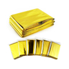 Couverture spatiale en Mylar de sauvetage d'urgence en argent et or