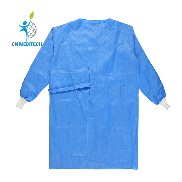 Blouse chirurgicale non tissée imperméable stérile jetable pour usage hospitalier