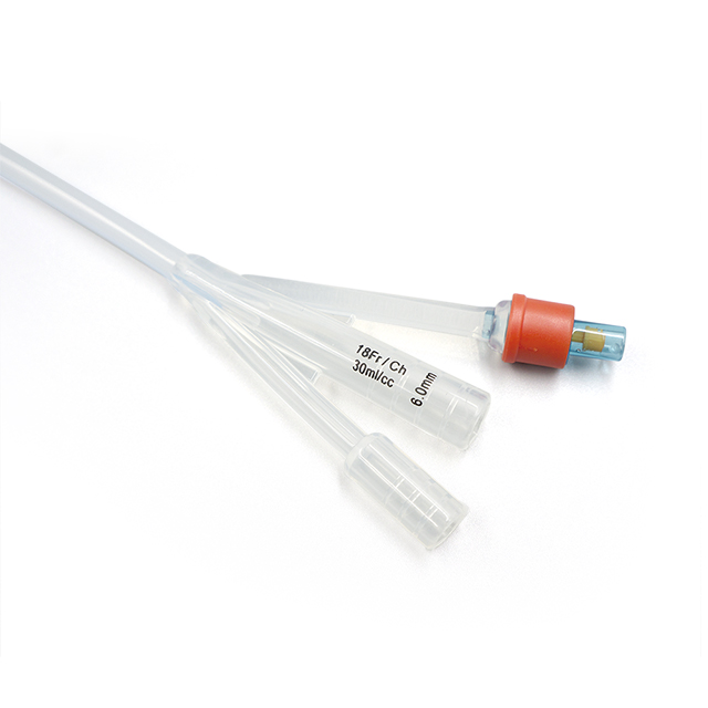Cathéter urinaire de Foley en silicone jetable à 3 voies 