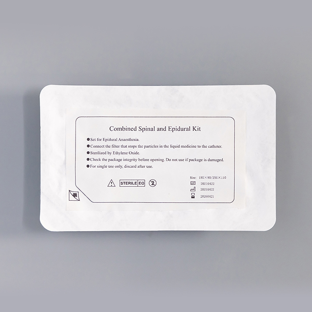 Kit d'anesthésie péridurale rachidienne combinée jetable médicale 