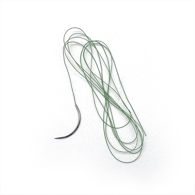 Sutures chirurgicales en polyester non résorbable (tressé) avec aiguille