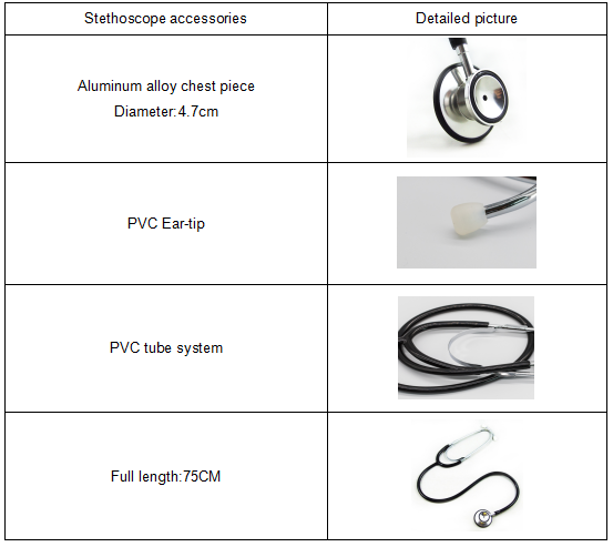 St&eacute;thoscope &agrave; double t&ecirc;te classique avec anneau anti-frisson pour une utilisation adulte