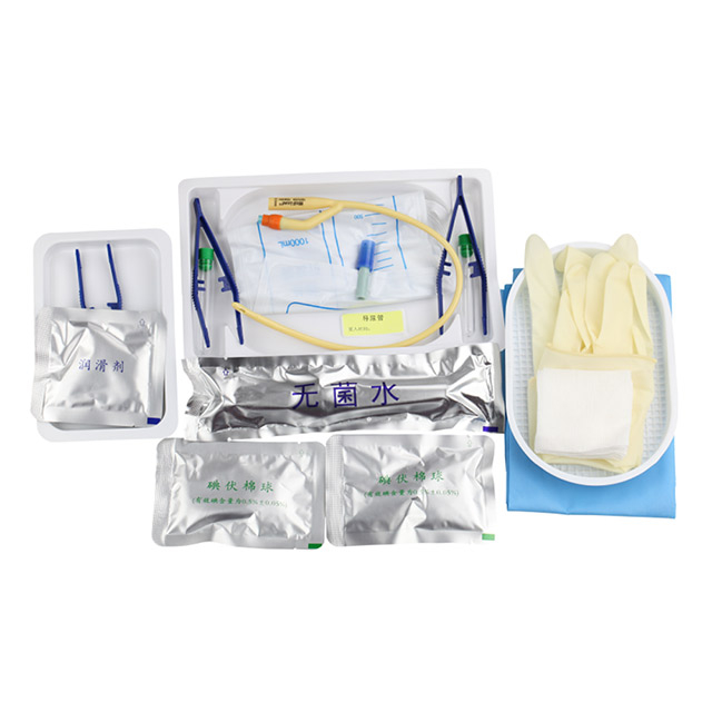 Kit de cathétérisme stérile jetable pour cathéter urinaire Foley simple/double/triple