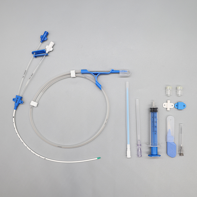 Kit médical jetable de cathéter veineux central de kit de CVC de double lumière