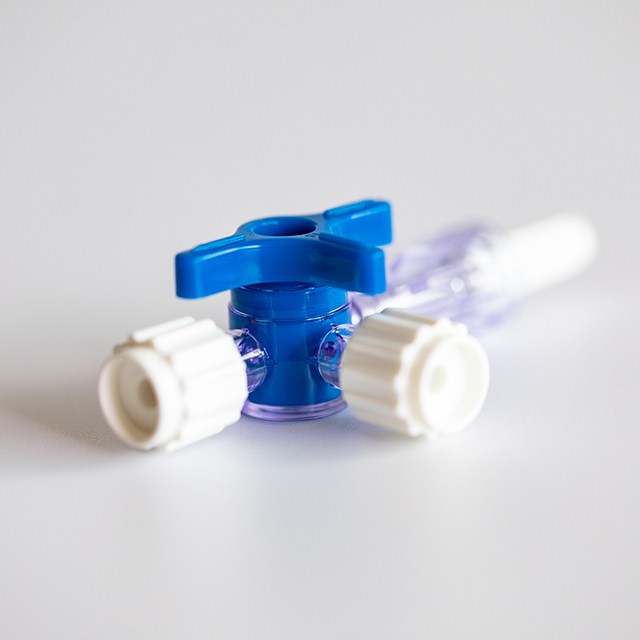 Robinet de perfusion médical jetable à trois voies, 3 voies, avec tube d'extension