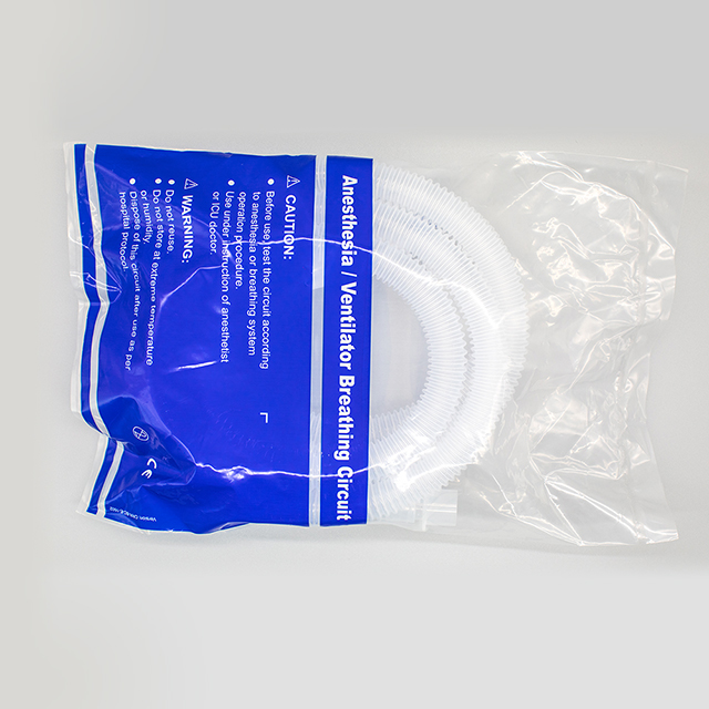 Circuit respiratoire d'anesthésie de circuit transparent en plastique jetable médical
