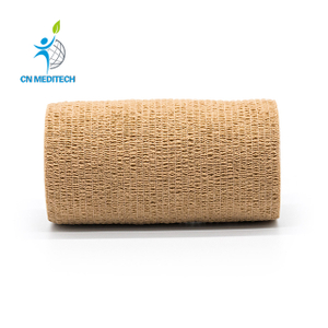 Bandage auto-adhésif élastique non tissé en coton coloré de haute qualité 