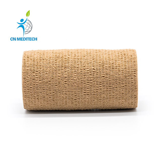 Bandage auto-adhésif élastique non tissé en coton coloré de haute qualité 