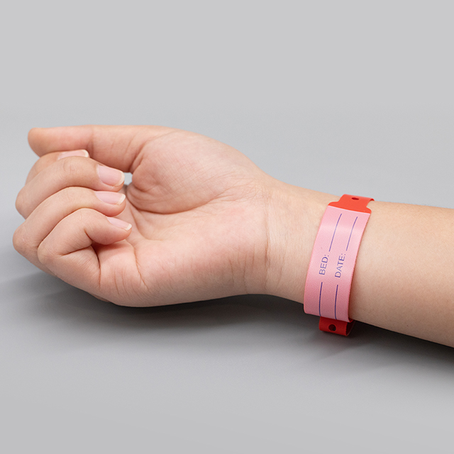 Bande d'identification de bracelets d'identification de patient d'insertion jetable de PVC