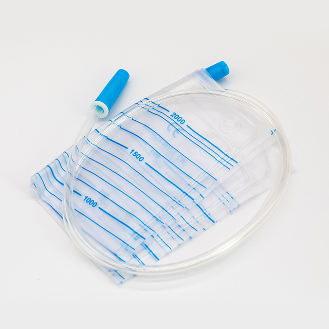 Sac de collecte d'urine à valve poussoir pour adulte jetable