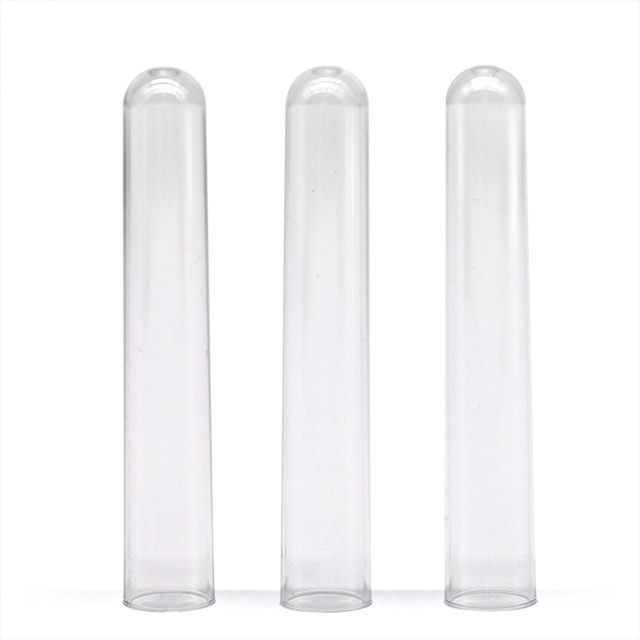 Tube à essai en verre transparent de haute qualité avec bouchons à vis