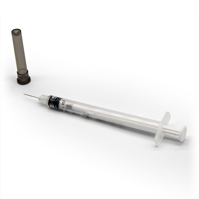 Seringue d'injection de vaccin en plastique jetable de qualité médicale avec aiguille