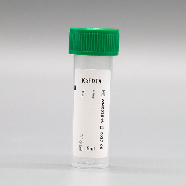 Tube à essai de prélèvement sanguin EDTA K2/K3, héparine de lithium sans vide