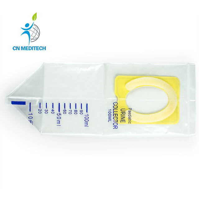 Sac pédiatrique jetable de collection d'urine du nourrisson 100ml stérile