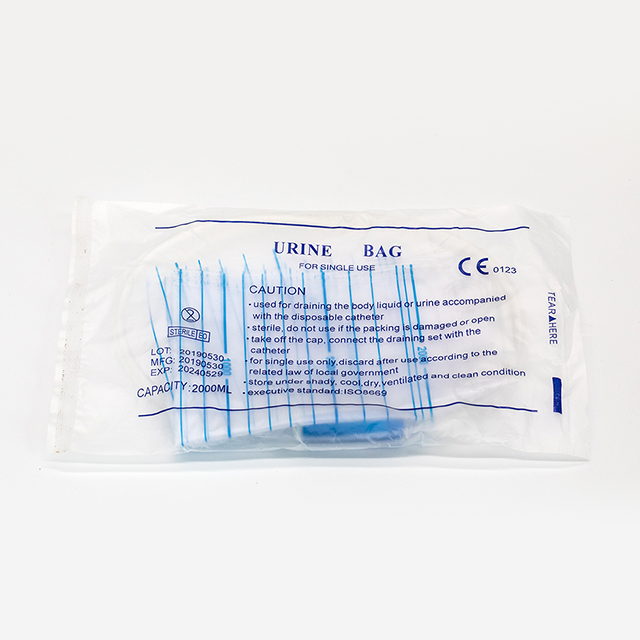 Sac de collecte d'urine adulte jetable sans sortie