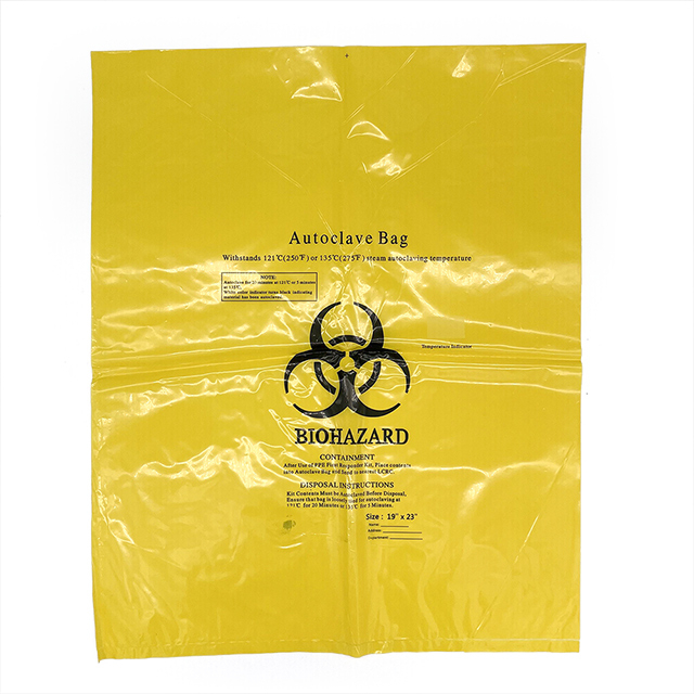 Sac de déchets médicaux du0026#39;hôpital de sac de biohazard autoclavable 50L