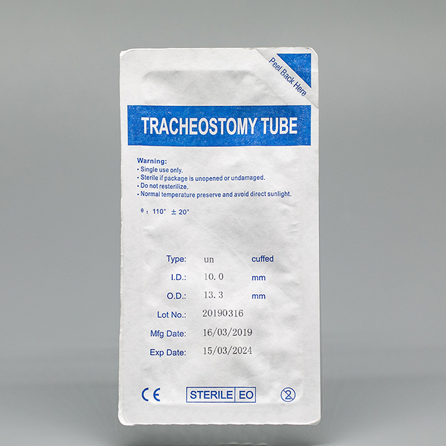 Tube de trachéotomie endotrachéale chirurgicale jetable sans manchette