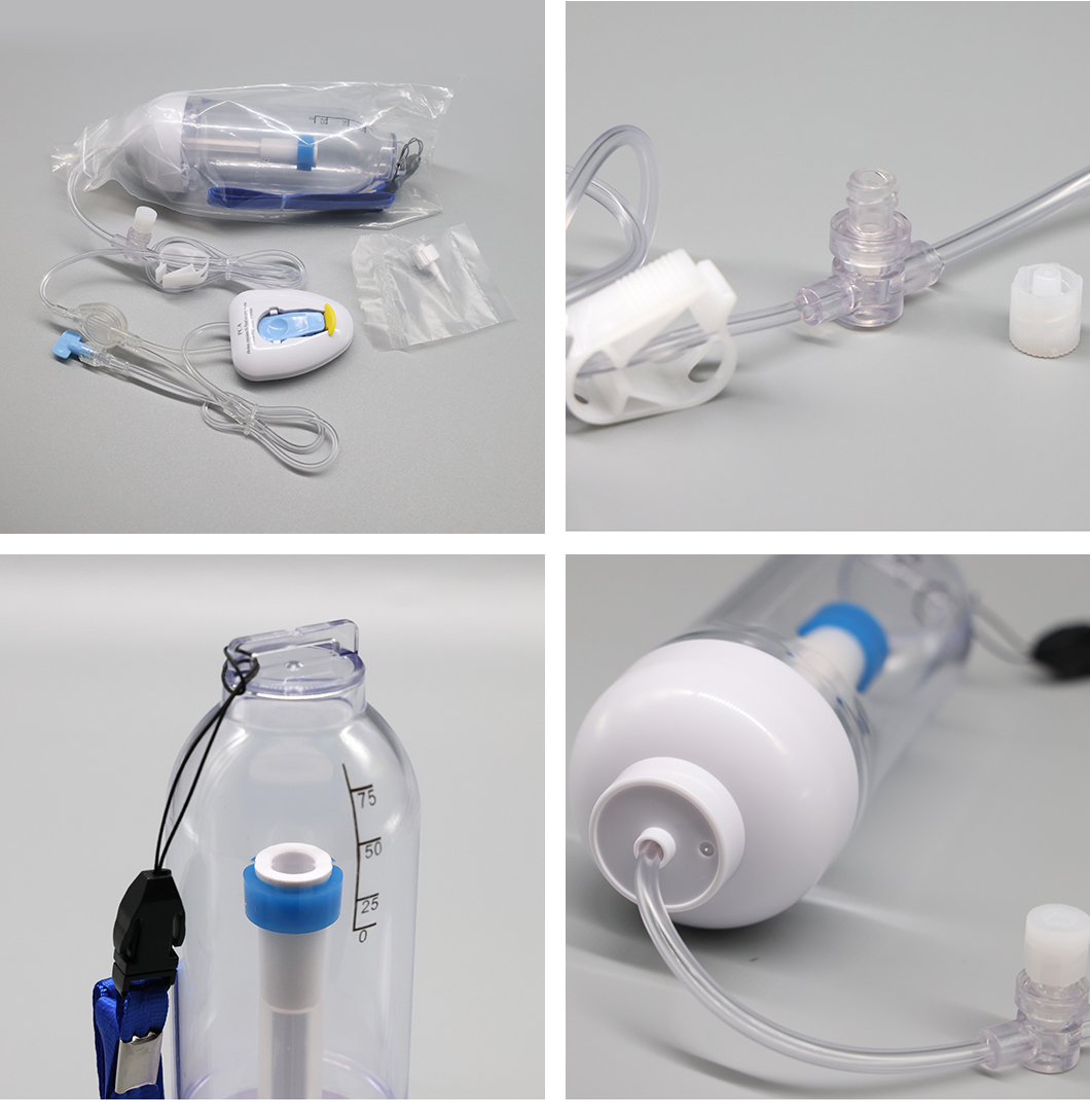 Pompe à perfusion élastomère médicale jetable à taux unique CBI+PCA
