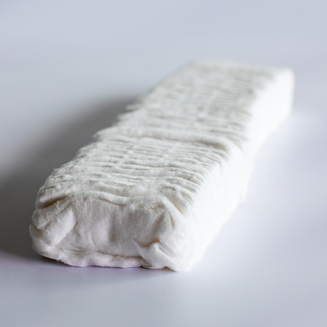 Plis de coton pliés jetables Laine de coton Zig Zag